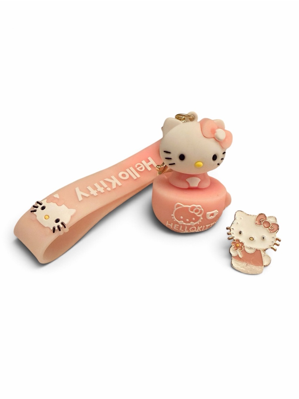 Sanrio Hello Kitty Teacup Keychain & Angel Enamel Pin Set (NWOT) - Picture 3 of 9